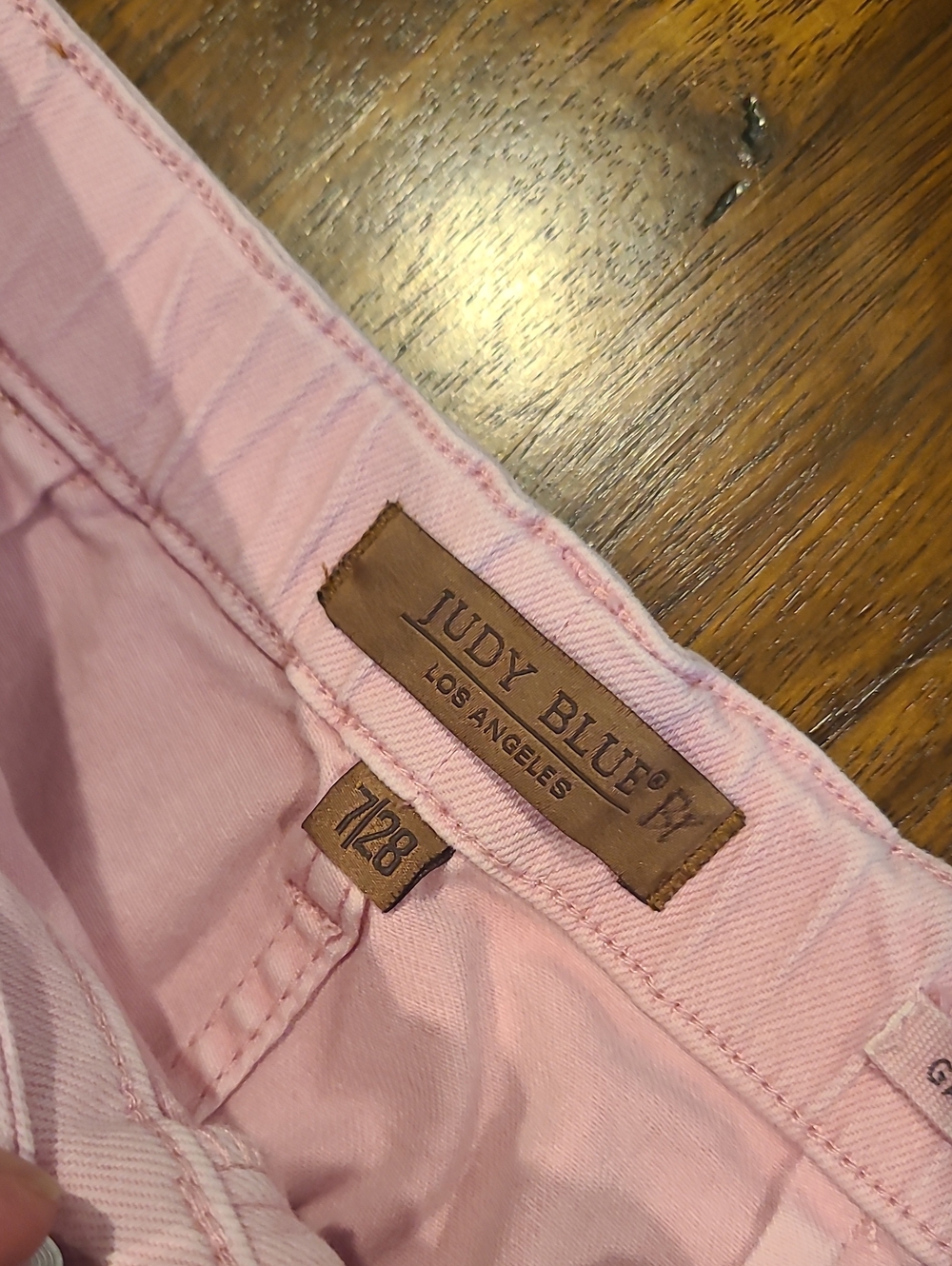 Judy Blue Regina High Rise Garment Syed Denim Pants in Pink Jeans Size 28 - Picture 3 of 5